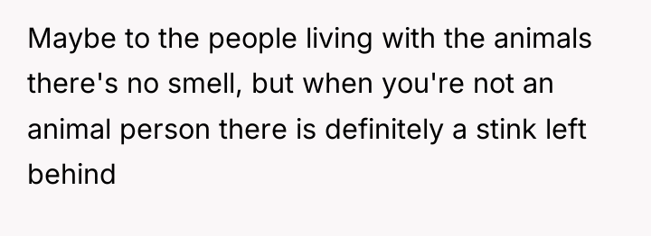 Maybe to the people living with the animals there's no...