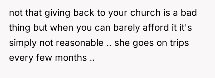 not that giving back to your church is a bad...