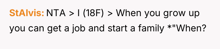 StAlvis NTA > I (18F) > When you grow up...