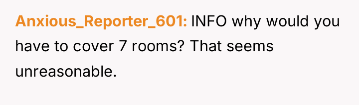 Anxious_Reporter_601 INFO why would you have to cover 7 rooms?...