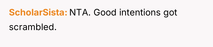 ScholarSista NTA. Good intentions got scrambled.