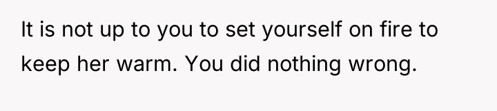 It is not up to you to set yourself on...