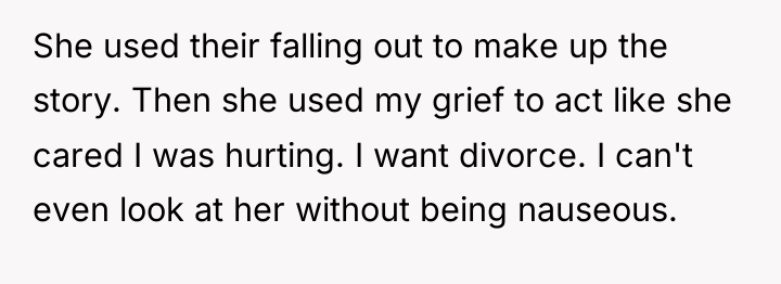 She used their falling out to make up the story....