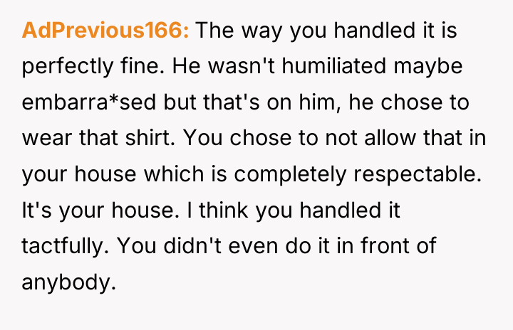 AdPrevious166 The way you handled it is perfectly fine. He...