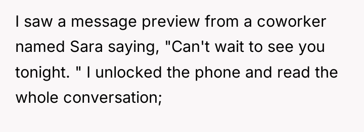 I saw a message preview from a coworker named Sara...