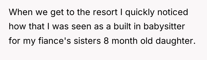 When we get to the resort I quickly noticed how...
