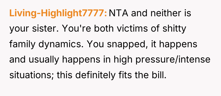 Living-Highlight7777 NTA and neither is your sister. You're both victims...