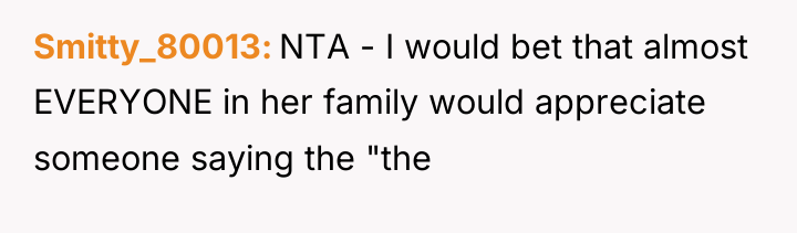 Smitty_80013 NTA - I would bet that almost EVERYONE in...
