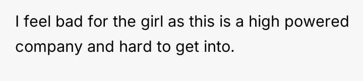 I feel bad for the girl as this is a...