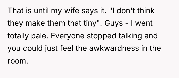 That is until my wife says it. "I don't think...
