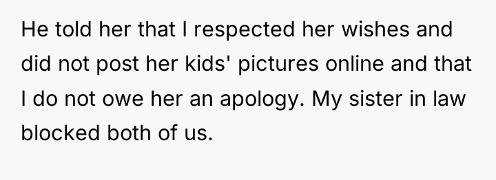 He told her that I respected her wishes and did...