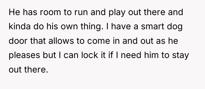 He has room to run and play out there and...