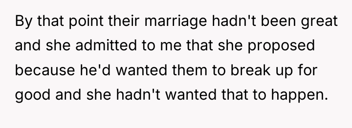 By that point their marriage hadn't been great and she...
