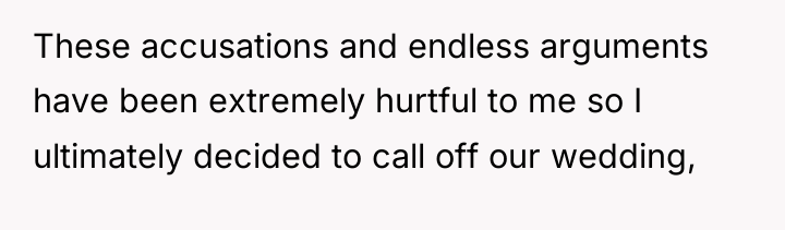 These accusations and endless arguments have been extremely hurtful to...