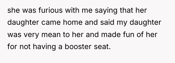 she was furious with me saying that her daughter came...