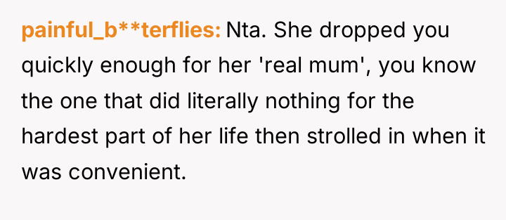 painful_b**terflies Nta. She dropped you quickly enough for her 'real...