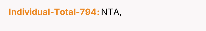 Individual-Total-794 NTA,