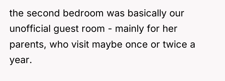 the second bedroom was basically our unofficial guest room -...