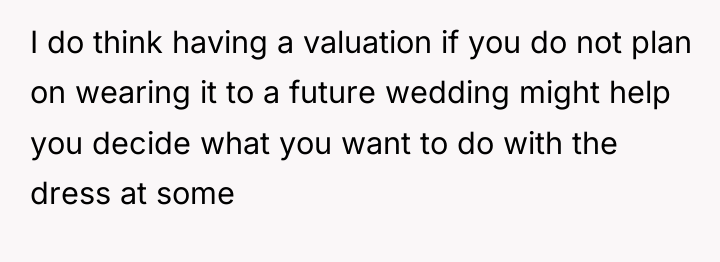 I do think having a valuation if you do not...