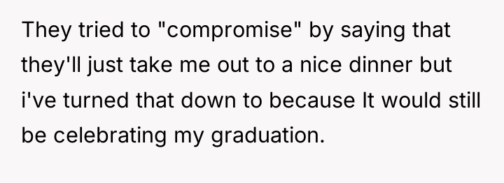 They tried to "compromise" by saying that they'll just take...