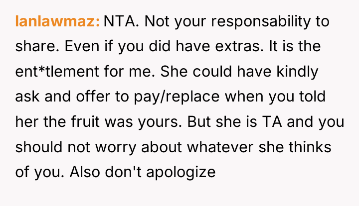 lanlawmaz NTA. Not your responsability to share. Even if you...