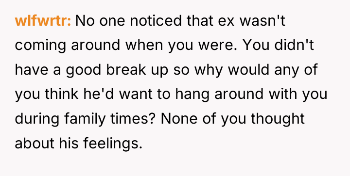 wlfwrtr No one noticed that ex wasn't coming around when...