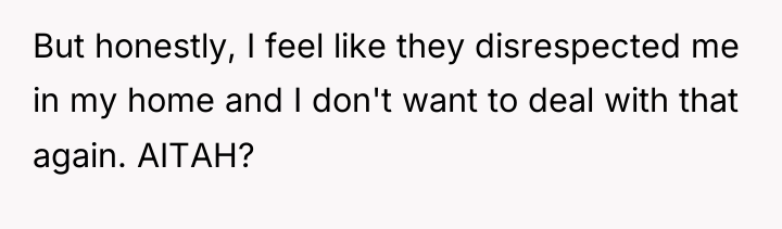 But honestly, I feel like they disrespected me in my...