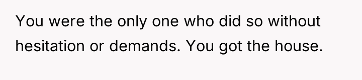 You were the only one who did so without hesitation...