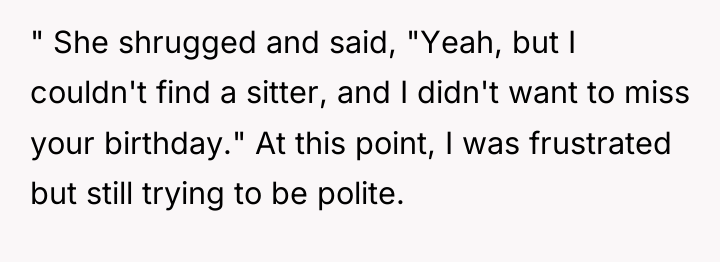 " She shrugged and said, "Yeah, but I couldn't find...