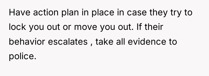 Have action plan in place in case they try to...