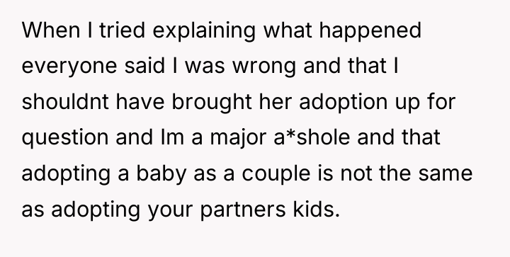 When I tried explaining what happened everyone said I was...