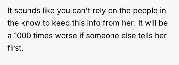 It sounds like you can't rely on the people in...