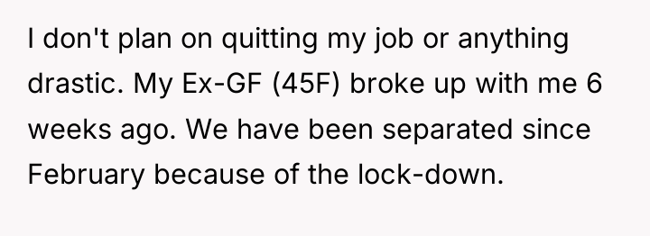 I don't plan on quitting my job or anything drastic....