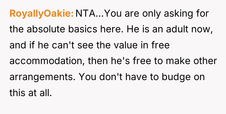 RoyallyOakie NTA...You are only asking for the absolute basics here....