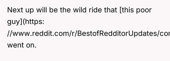 Next up will be the wild ride that [this poor...