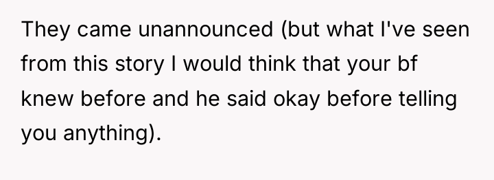They came unannounced (but what I've seen from this story...