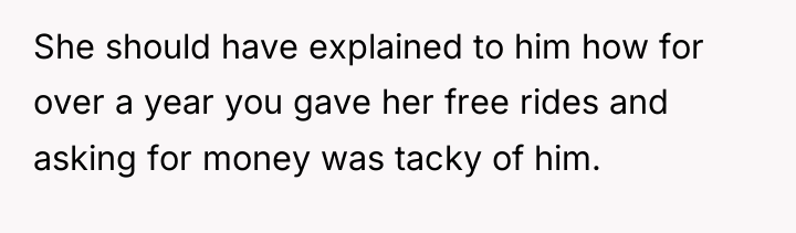She should have explained to him how for over a...