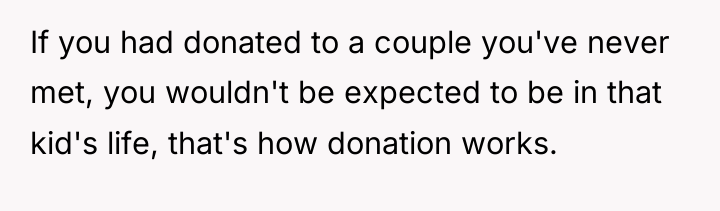If you had donated to a couple you've never met,...