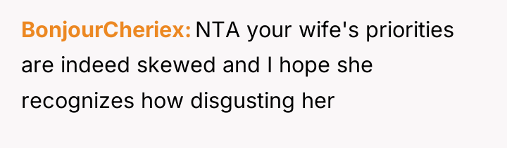 BonjourCheriex NTA your wife's priorities are indeed skewed and I...