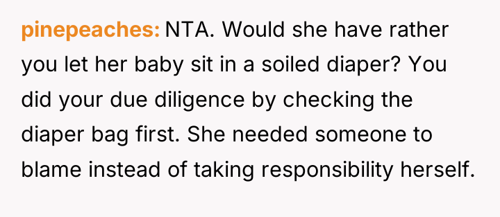 pinepeaches NTA. Would she have rather you let her baby...