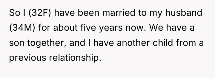 So I (32F) have been married to my husband (34M)...