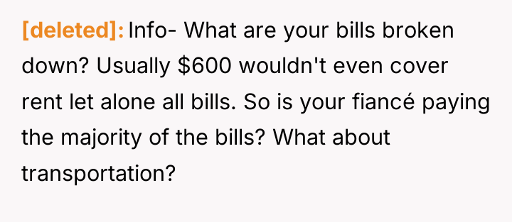 [deleted] Info- What are your bills broken down? Usually $600...