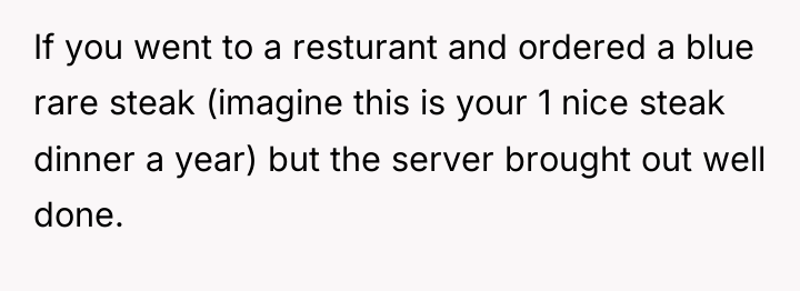 If you went to a resturant and ordered a blue...