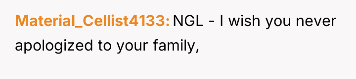 Material_Cellist4133 NGL - I wish you never apologized to your...