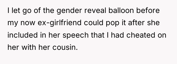 I let go of the gender reveal balloon before my...