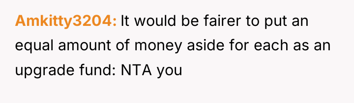 Amkitty3204 It would be fairer to put an equal amount...