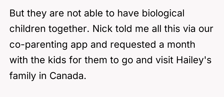 But they are not able to have biological children together....