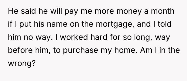 He said he will pay me more money a month...