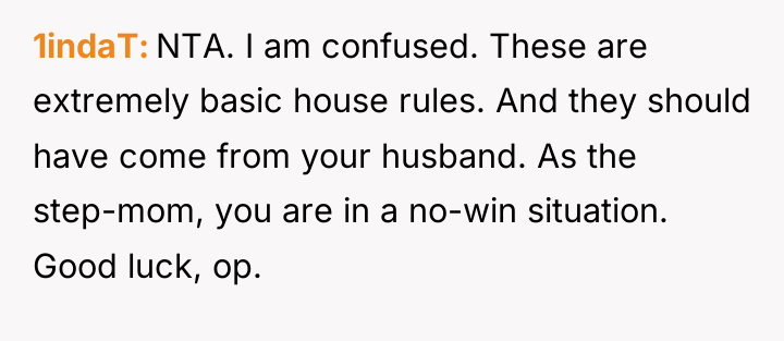 1indaT NTA. I am confused. These are extremely basic house...