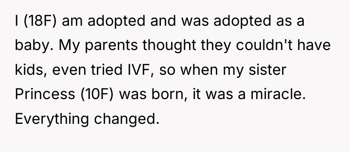 I (18F) am adopted and was adopted as a baby....